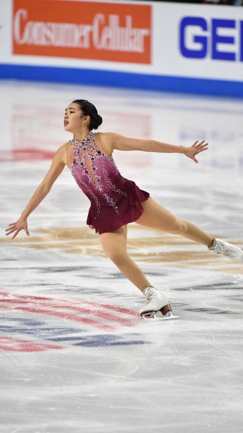 Ombre Figure Skating Dress, Karen Chen, Ice Dance Dresses, Skating Ice, Ombre Fabric, Figure Skating Costumes, Skating Costumes, Figure Skating Dress, Ombre Design