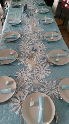 Schnee Party, Winter Wonderland-party, 4de Verjaardag, Frozen Birthday Party Decorations, Elsa Birthday Party, Frozen Decorations, Frozen Bday Party, Snow Party, Disney Frozen Birthday Party