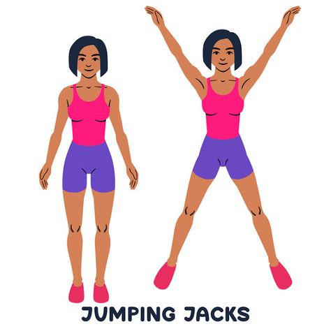 Jumping Jacks Workout Benefits Of Jumping Jacks, Jumping Jacks Workout, Jumping Jack, Start Losing Weight, Workout Warm Up, Do Exercise, Jumping Jacks, Woman Silhouette, Muscle Groups