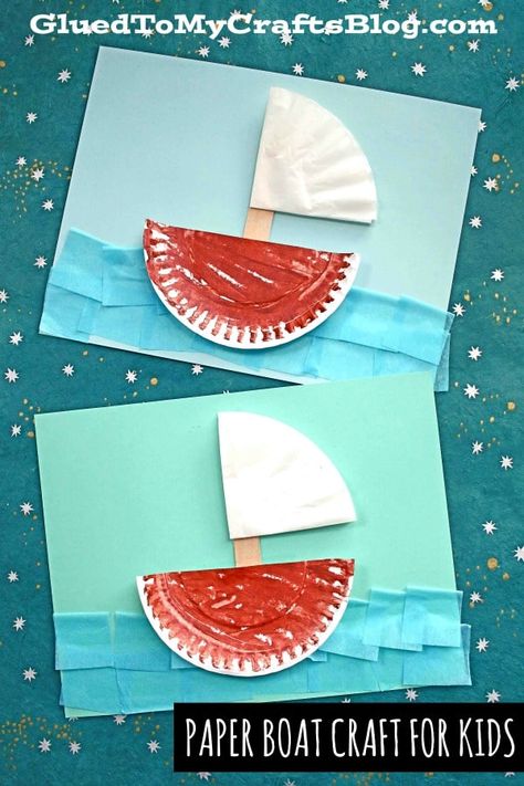 Paper Plate Car Craft, Airplane Crafts For Toddlers, Preschool Transportation Crafts, Boat Craft, Transportation Preschool Activities, Transportation Theme Preschool, Transportation Activities, Boat Crafts, Transportation Crafts