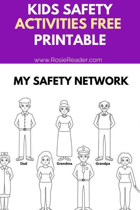 Wow, I just LOVE this kids safety activities free printable! This one has a my safety network where kids circle and color their safety network. Others have to do with consent. SO MUCH GOOD (and free) stuff! Child Safety Activities, Boundaries For Kids, Coloring Pages For Kids Christmas, Teaching Safety, Valentines Day Coloring Pages, Safety At Home, Safety Activities, Animals Coloring Pages For Kids, Kids Christmas Coloring Pages