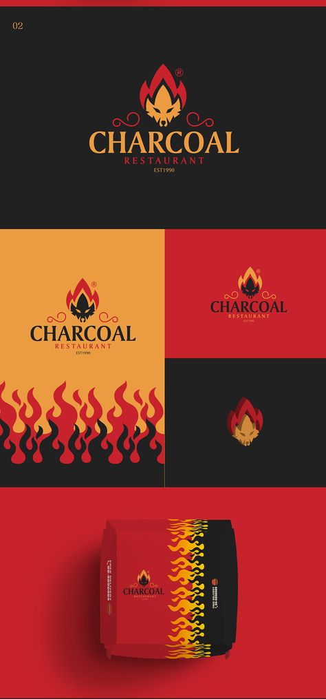 CHARCOAL - brand identity design Bbq Box Packaging, Food Branding, Shop Logo Design, Box Packaging Design, Shop Logo, Brand Identity Design, Advertising Design, Identity Design, Freelancing Jobs