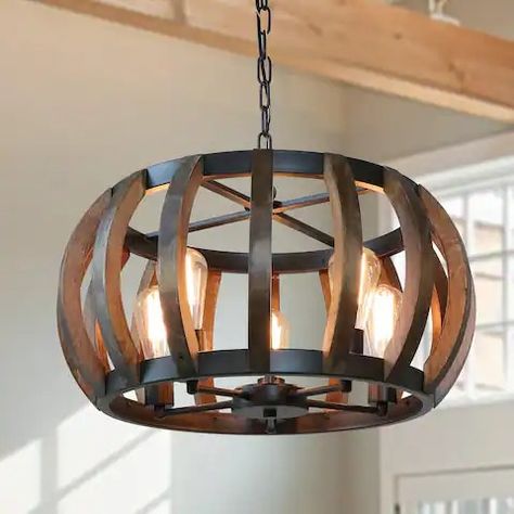 Search for Rustic Ceiling Lights Regular Bulbs | Discover our Best Deals at Bed Bath & Beyond Wood And Metal Chandelier, Kitchen Island Hanging Lights, Lighting Kitchen Island, Light Fixtures Farmhouse, Rustic Ceiling Lights, Dining Room Ceiling Lights, Frame Lamp, Chandelier Farmhouse, Kitchen Island Dining Room