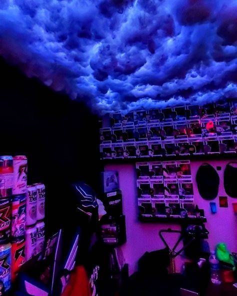 Cloud Walls, Led Lights Bedroom Aesthetic, Led Aesthetic, Cloud Ceiling, Led Lighting Bedroom, Cloud Wall, Diy Led, Neon Room, Aesthetic Diy