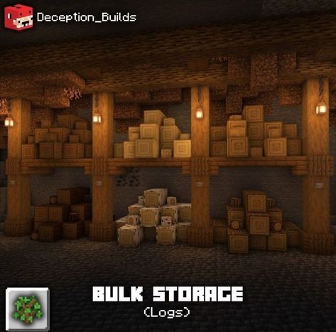 Minecraft Survival Storage Room, Minecraft Suvirval House, Minecraft Village Fillers, Minecraft Interior Inspiration, Minecraft Villager Texture Pack, Minecraft Great Hall Interior, Minecraft Big Storage Room, Minecraft Incinerator, Midevial Decor