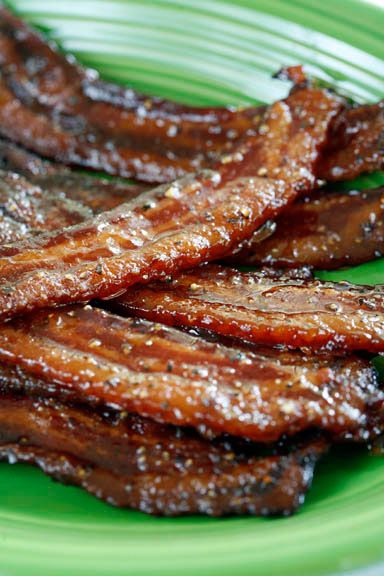 Brown Sugar and Black Pepper Bacon - Viking Range, LLC Black Pepper Bacon, Gourmet Brunch, Pepper Bacon, Recipes Brunch, Baked Bacon, Candied Bacon, Sugar Recipes, Brunch Time, Bacon Recipes