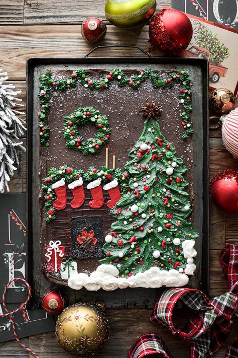 Decorate A Christmas Tree, Christmas Cake Designs, 12 December, Snacks Für Party, Christmas Cooking, Christmas Goodies, Noel Christmas, Merry Little Christmas, Sheet Cake