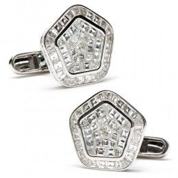 Diamond Baguette Pentagon Cufflinks $85.500 JACOB&CO. Mens Cuff Links, Designer Cufflinks, Distinguished Gentleman, Diamond Cufflink, Men Ties, Diamond Baguette, Celebrity Jewelry, Mens Cuff, Elegance Style