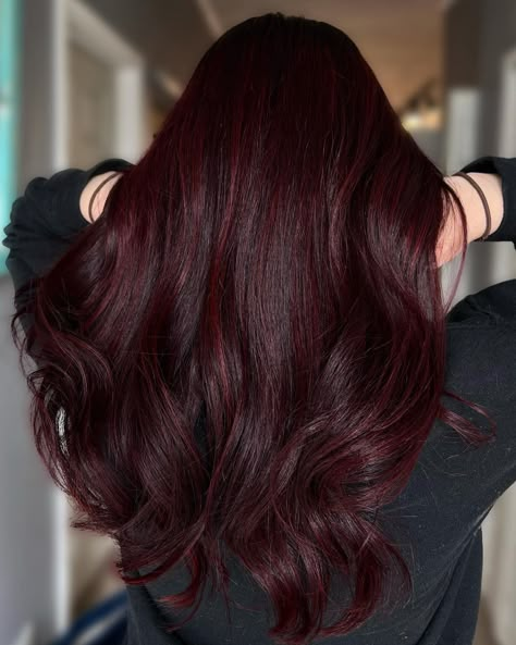 Burgundy wine hair color is one of the dreamiest color options you can opt for – if you’re looking to update your look with this pretty shade, you’re at the right place! Dimensional Burgundy Red Hair, Mulberry Red Hair, Garnet Red Hair Color, Intense Dark Red Hair, Wine Red Hair Color, Dark Burgundy Hair, Burgundy Red Hair, Hair Color For Morena, Wine Hair Color