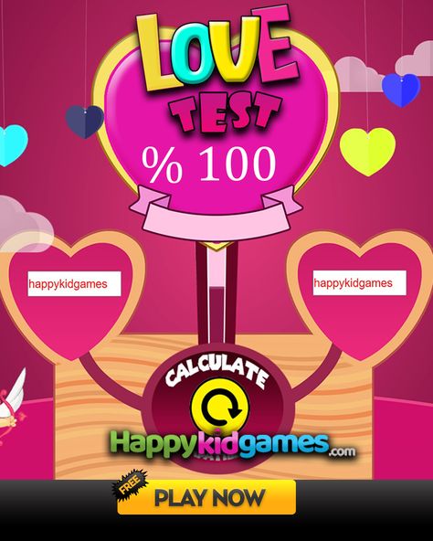 Here is a game that will make it easier for you when we are not sure. This game will show you your potential love status. You can test whether your love is real or not! Do you think you are compatible with your love? Or are you just friends? Come and test it. #girlgames #1playergames #games #happykidgames Love Tester Game, Test Games, Love Test, Love Is Real, Love Calculator, Love Status, Just Friends, Happy Kids, Pops Cereal Box