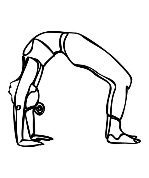 Continuous line drawing. Woman doing exercise in yoga pose. bridge pose. Vector isolated Illustration on white background. international yoga day concept. Yoga logo Gymnastics Backgrounds, Exercise Drawing, Preschool Counting Worksheets, Pose Sitting, Yoga Drawing, Drawing Arms, Bridge Workout, Poses Sitting, Poses Standing