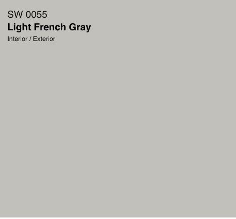 Sherwin Williams Light French Gray is a lovely medium light neutral gray paint color that works well in many settings. French Gray Paint, Light Grey Painted Walls, Sherwin Williams Light French Gray, Paint Color Living Room, French Grey Interiors, Popular Neutral Paint Colors, French Grey Paint, Light French Gray, Neutral Gray Paint