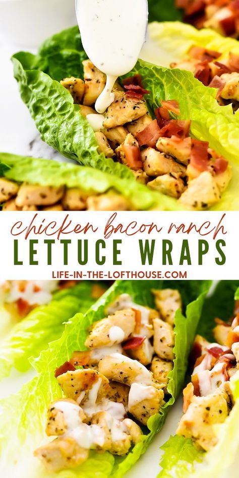 Lettuce Recipes, Lettuce Wrap Recipes, Lettuce Wrap, Healthy Food Facts, Chicken Bacon Ranch, Bacon Ranch, Health Dinner, Health Dinner Recipes, Lunch Meal Prep