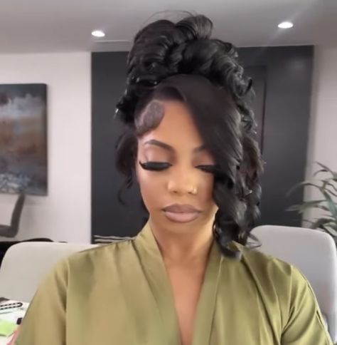 Lace Front Up Do Styles, Half Updo Prom Hair, Simply Prom Hairstyles, Half Up Classy Hairstyles, Wig Bun Hairstyles Black Women, Sweet 16 Updo Hairstyles, Black Women Updo Hairstyles Wedding, Updo Bun With Curls, Updo Black Women Hairstyles