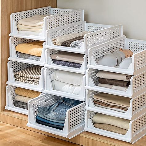 Storage Bin Ideas Bedroom, Closet Storage Drawers, Clothes Shelves, Basket Drawers, Full Bathroom Remodel, Wardrobe Organisation, Clothes Closet Organization, Closet Renovation, Furniture Design Chair