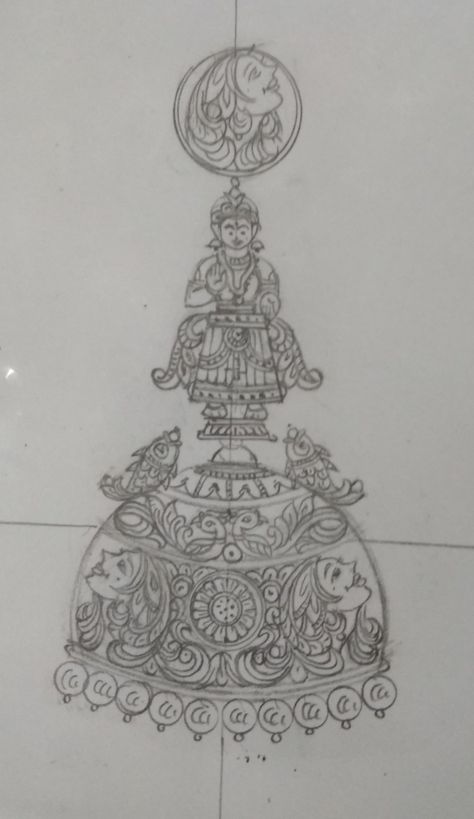 Temple Jewellery Drawing, Temple Jewellery Sketches, Jhumka Drawing, Embroidery Tracing Designs, Embroidery Tracing, Drawing Jewellery, Accessories Design Sketch, Jewellery Drawing, Jewellery Sketch