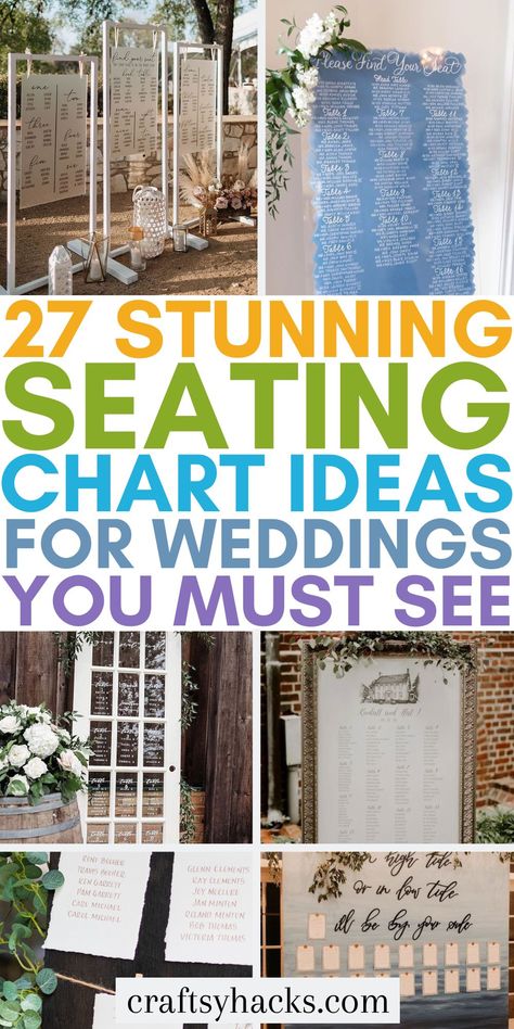 If you are wanting to the most beautiful seating charts for your wedding you will love these wedding seating chart ideas. You can use these stunning seating chart ideas and enjoy getting inspiration for your wedding. These wedding ideas are easy and elegant. Wedding Guest Board Ideas, Wedding Ideas For Table Seating, Wedding Seating Chart Display Rustic, Guest Sitting Chart Wedding, Easy Table Assignments Wedding, Ideas For Table Seating At Wedding, Wedding Glass Seating Chart, How To Assign Tables For Wedding, Diy Seating Chart Wedding Frames