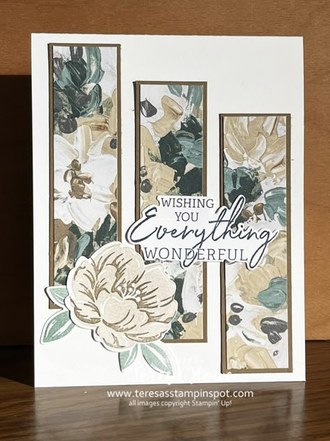 Fabulous Fancy Flora – Teresa's Stampin' Spot Stampin Up Cards 2017 2018, Su Fancy Flora Dsp Cards, 2023 Stampin Up Card Ideas, Something Fancy Stampin Up Cards, Stampin Up Fancy Flora Dsp Cards, Su Cards 2023, Fancy Flora Stampin Up Cards, Stampin Up Two Toned Flora, Two Tone Floral Stampin Up Cards