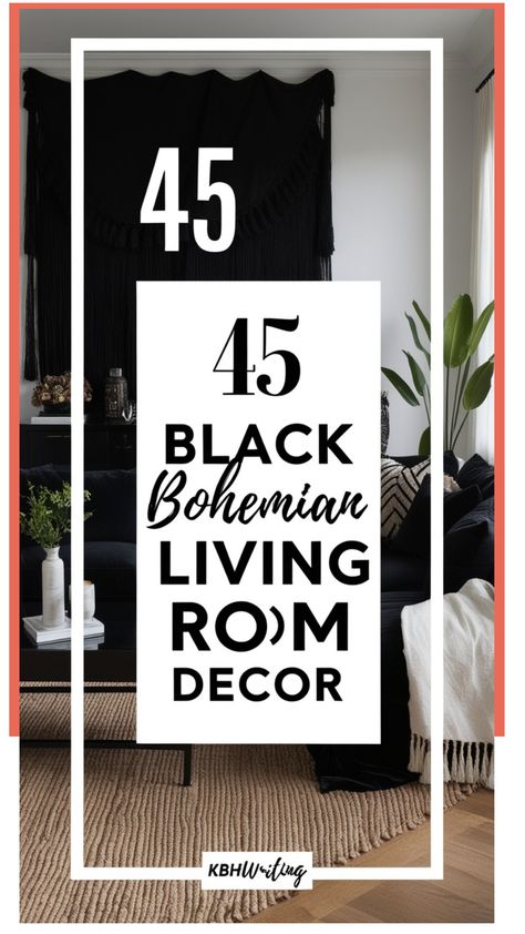 45 Black Bohemian Living Room Decor Ideas displayed on a modern, stylish interior setting with plants and textiles. Boho Living Room Curtains Ideas, Boho Living Room Color Scheme, Boho Living Room Green Couch, Boho Living Room Curtains, Living Room Curtains Ideas Modern, Living Room Green Couch, Living Room Inspiration Boho, Curtains Ideas Modern, Black And Cream Living Room