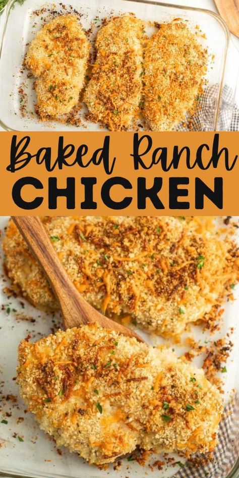 Ranch Chicken Recipe, Baked Ranch Chicken, Ranch Chicken Recipes, Chicken Tenderloin Recipes, Chicken Breast Recipes Baked, Tenderloin Recipes, Ranch Chicken, Baked Chicken Breast, Health Dinner Recipes