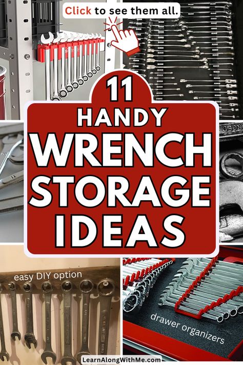 Shop Tool Organization Diy Projects, Tool And Hardware Organization, Tool Board Ideas, How To Organize Tools In Garage, Garage Hardware Organization, Socket Storage Ideas, Garage Tool Bench Ideas, Small Garage Organization Ideas Diy, Modern Garage Organization Ideas