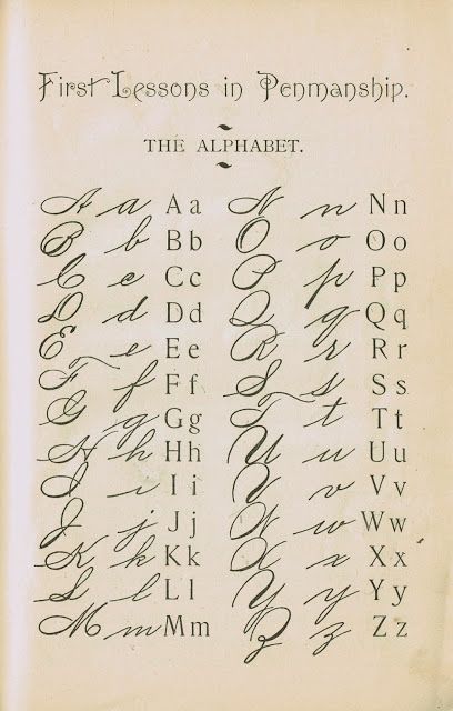 Spencerian Handwriting, Cursive Fonts Alphabet, Alfabet Font, Handwriting Examples, Pretty Handwriting, Penanda Buku, Neat Handwriting, Cursive Alphabet, Handwriting Alphabet