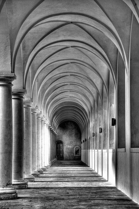 dresden castle, architecture, monochrome, arcade, arch, column, hallway, abbey, tunnel, art, bedrock, monastery, building, indoors, tower, black and white, old, light, shadow, city Harmony In Architecture, Gate Pictures, Peace In The World, Entrance Gates Design, Perspective Photography, Geometric Architecture, Dresden Germany, Architecture Drawing Art, Principles Of Design