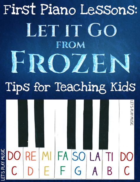 Tips on how to teach Let It Go from Frozen to kids on the piano in a simple and accessible way. Keyboard Noten, Lets Play Music, Piano Lessons For Kids, Teaching Piano, Kids Piano, Homeschool Music, Learning Music, Kids Music, Piano Songs