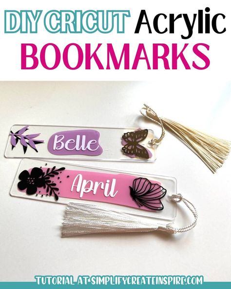 How To Create Bookmarks, Personalised Cricut Ideas, How To Make Acrylic Bookmarks With Cricut, Bookmarks Handmade Cricut, Gifts To Make With Cricut Diy Projects, Cricut Vinyl Bookmarks, How To Make Acrylic Bookmarks, Cricut Acrylic Bookmarks Svg Free, Free Svg Bookmark