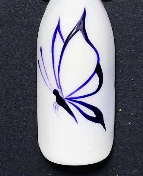 Baterflay Nailart, Butterfly Nail Art Tutorial, Nail Art Papillon, Beginner Nail Designs, Cartoon Nail Designs, Fancy Nail Art, Chic Nail Designs, Nail Tutorial Videos, Quick Nail Art