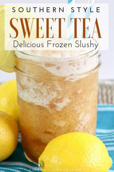 Sweet Tea Recipes, Southern Sweet Tea, Slushie Recipe, Tea Drink Recipes, Drink Recipes Nonalcoholic, Summertime Drinks, Iced Tea Recipes, Coffee Cocktails, Punch Recipes