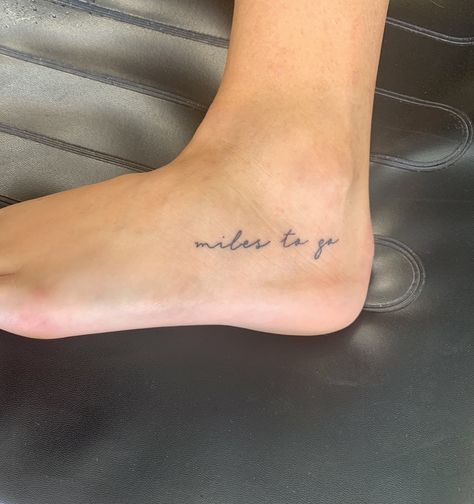 Tiny Running Tattoo, Cute Running Tattoos, Tiny Leg Tattoos Women, Running Inspired Tattoos, Small Running Tattoo, Inner Heel Tattoo, Run Tattoo For Women, Run Free Tattoo, Running Tattoos For Women Runners