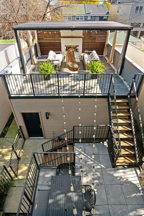 Rooftop Terrace Design, Rooftop Design, Building Homes, Have Inspiration, Terrace Design, Metal Building Homes, Pole Barn Homes, Balcony Design, House Landscape