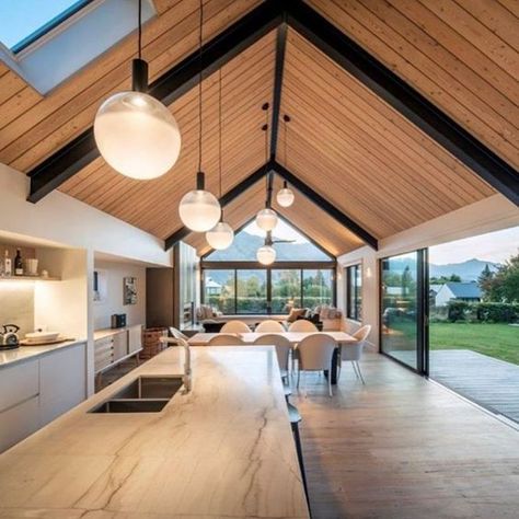 Roys Peak, Black Barndominium, French Oak Flooring, Modern Barn House, Building Homes, Shed Homes, Barn Style House, Barndominium Ideas, Barn Style