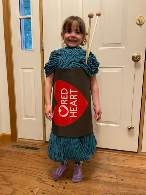 My daughter asked to be a skein of yarn for Halloween. 
Made with:
Yoga Mat from 5 Below
3 skeins of thick blue yarn
1 wooden dowel cut in half
2 large craft beads 
Permanent Vinyl Skein Of Yarn Costume, Yarn Halloween Costume, Ball Of Yarn Costume, Yarn Costume, Yarn Halloween, Hottest Halloween Costumes, Food Halloween Costumes, Halloween Costumes Easy, Pregnant Halloween Costumes