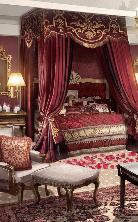 Gothic Bedroom Furniture, Luxurious House Interior, Victorian Bedroom Furniture, Modern Bedroom Interior Design Ideas, Gothic Bedroom Ideas, King Size Bedroom Sets, Gothic Decor Bedroom, Rustic Bedroom Furniture, Gothic Bedroom