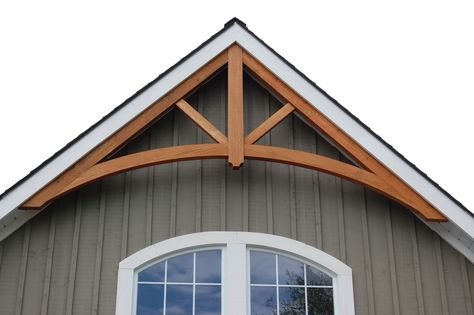 Gable Trim, Gable Brackets, House Trim, Apartment Patio, Gable Roof, Exterior Makeover, Exterior Remodel, Updating House, Exterior Home