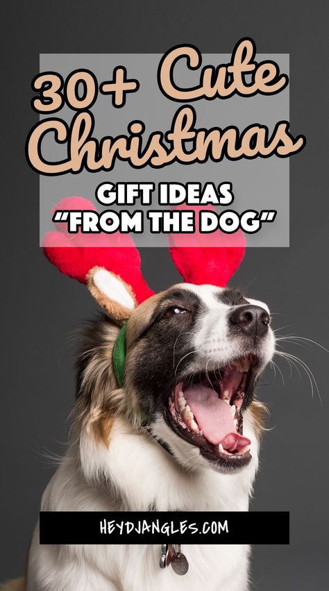 From sweet gifts for dog moms, dads, and grandpaw-rents, to personalized gifts for pet parents and dog lovers that'll be treasured for years to come, check out over 30 cute Christmas gifts to give "from the dog" right here! #giftguide #fromthedog #doglover #giftideas Christmas Gifts For Dog Daycare, Christmas Gift Ideas For Dog Grooming Clients, Dog Grandparents Gift Ideas, Christmas Gifts For Dog Owners, Personalized Dog Gifts For People, Dog Christmas Ideas Gift, Christmas Gifts From Dog, Dog Daycare Christmas Gifts, Christmas Gifts For Dogs Ideas