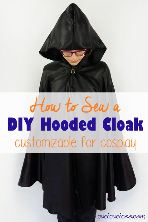 How to Make a Hooded Cape for a Child or Adult - Cucicucicoo Hood Patterns Sewing, Diy Hooded Cape Pattern, Diy Cape For Women Halloween Costumes, Cape Hood Pattern, Hooded Capes, How To Make A Hooded Cloak, Make A Cape Diy, Diy Witch Cloak, Witch Cloak Diy