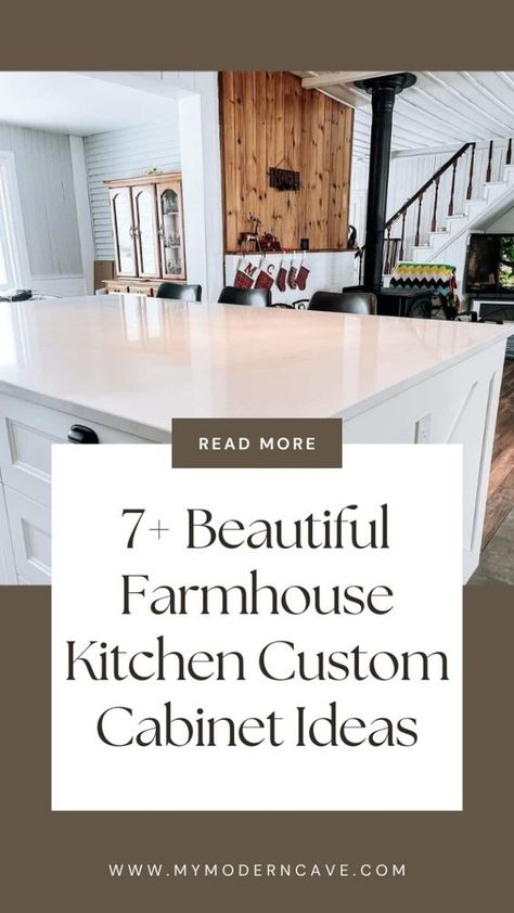 Elevate the look of your high-end farmhouse kitchen with these gorgeous custom cabinet end panel designs! From intricate patterns to sleek minimalist styles, find inspiration to transform your space into a true showstopper. High End Cabinets, 2024 Farmhouse Kitchen Trends, Unique Farmhouse Kitchen, Kitchen Cabinet Design Farmhouse, Farmhouse Kitchen Cabinet Ideas, Island Shapes, Kitchen Island Ends, Panel Design Ideas, Cabinet End Panel