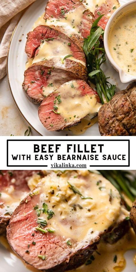 Beef Tenderloin Recipes, Bearnaise Sauce, Beef Fillet, Tenderloin Recipes, Beef Recipes Easy, Steak Dinner, Beef Dinner, Beef Recipes For Dinner, Beef Dishes