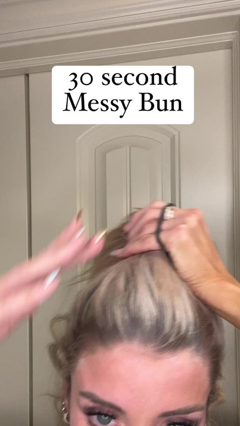 My go to messy bun #easyhairstyles #quickhairstyles #hairreels | Carpool Contour | Kensun · High Noon Easy Messy Hairstyles, Mob Hair, Messy Bun For Short Hair, Easy Updos For Medium Hair, Cut Nails, Hair Styles Accessories, Homecoming Hairstyles Black, Short Hair Bun, Beach Hairstyles For Long Hair