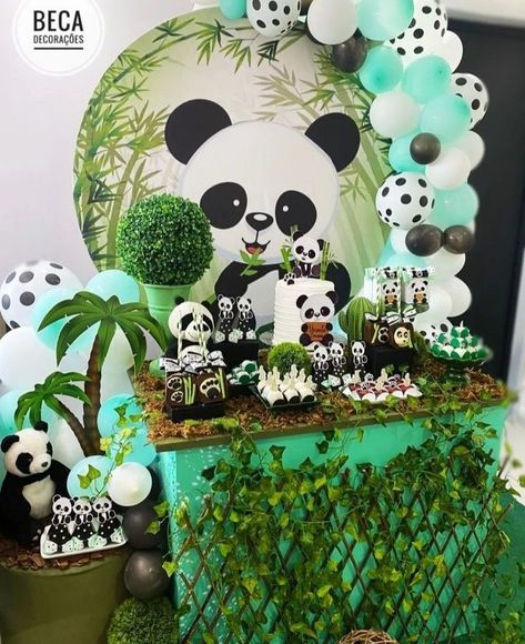 Panda Birthday Theme, Save Earth Posters, Earth Poster, Panda Birthday, Decoration For Ganpati, Panda Party, First Birthday Party Themes, Kung Fu Panda, 3rd Birthday Parties