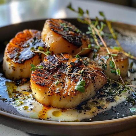 Gordon Ramsay's Pan-Seared Scallops: A Delicious Seafood Recipe - Recipes Time Scallops Sauce, Scallop Dishes Dinners, Best Sea Scallop Recipes, Italian Scallops Recipe, Gourmet Scallop Recipes, Roasted Scallops, French Scallop Recipes, Scallop Recipes Grilled, Scallop Sauce Recipes