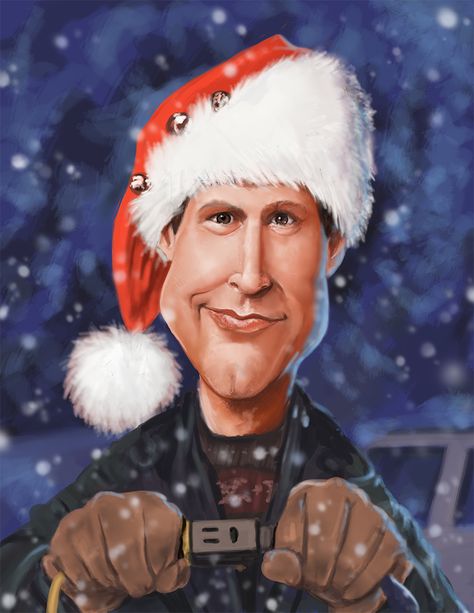 Clark Griswold Christmas, Best Holiday Movies, Lampoons Christmas Vacation, Griswold Family Christmas, Griswold Family, Griswold Christmas, Clark Griswold, Caricature Sketch, Caricature Art