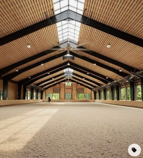 Mansion With Stables, Indoor Riding Arenas, Equestrian Arena Indoor, Nice Horse Stables, Horse Stable Aesthetic Exterior, Pretty Horse Stables, Modern Stables Horses, Dream Horse Stables, Luxury Equestrian Stables