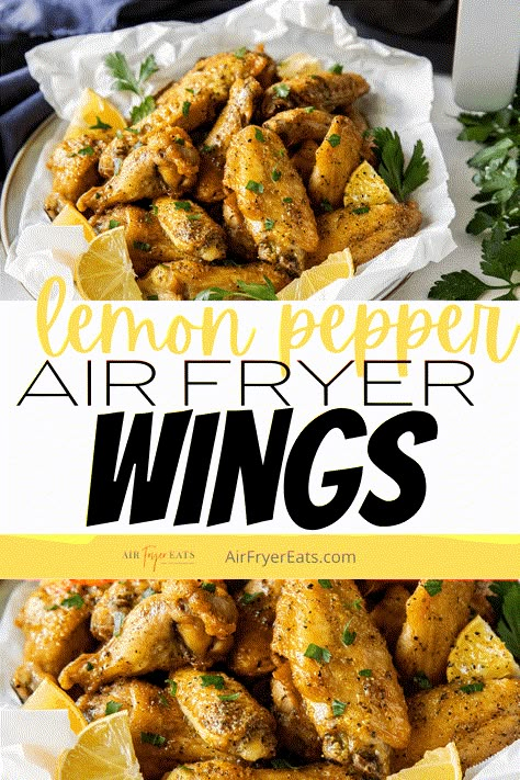 Chicken Wings In Air Fryer Lemon Pepper, Airfryer Chicken Wings Lemon Pepper, Lemon Peper Wings Air Fryer, Airfryer Lemon Pepper Wings, Air Fried Lemon Pepper Wings, Air Fry Lemon Pepper Wings, Air Fryer Lemon Pepper Chicken Wings, Lemon Pepper Chicken Wings Recipe Air Fryer, Wing Stop Lemon Pepper Wings