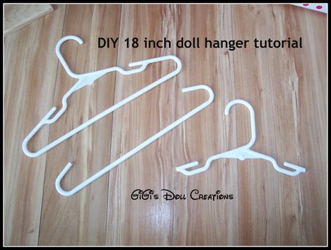 GiGi's Doll and Craft Creations: American Girl Doll Closet and Hanger Tutorial American Girl Storage, Doll Organization, Doll Storage, American Girl Diy, American Girl Doll House, Куклы American Girl, American Girl Doll Diy, American Girl Doll Furniture, Hanger Crafts