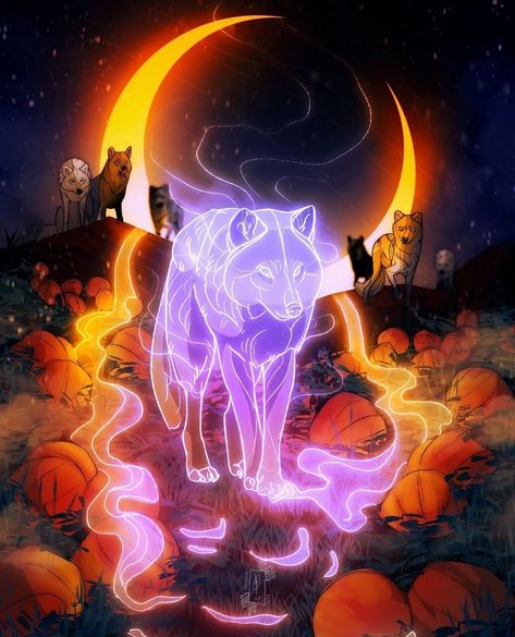 Ghost Wolf Art, Halloween Wolf Art, Therian Fanart, Wolf Fanart, Halloween Wolf, Wolf Warriors, Fantasy Wolf, Beast Creature, Spirit Animal Art