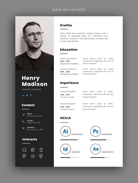 PSD graphic designer resume cv design ps... | Premium Psd #Freepik #psd Cv For Graphic Designer, Graphic Designer Cv, Professional Cv Design, Graphic Designer Resume, Resume Cv Design, Cv Design Professional, Graphic Design Cv, Designer Resume, Resume References